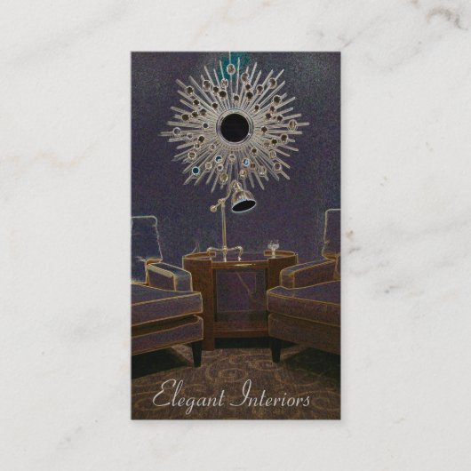 Carte De Visite Modèle de design d'intérieur/carte de visite de (Devant)