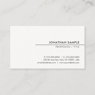 Carte De Visite Modèle de design minimaliste élégant et personnali