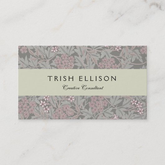 Carte De Visite Modèle de fleur de jasmin de William Morris (Devant)