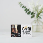 Carte De Visite Modèle de forme physique | Typographie de gym (Debout devant)