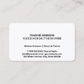 Carte De Visite Modèle de forme physique | Typographie de gym (Dos)