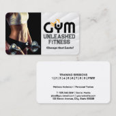Carte De Visite Modèle de forme physique | Typographie de gym (Devant / Derrière)