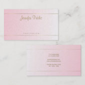 Carte De Visite Modèle de glamour à la main moderne (Devant / Derrière)