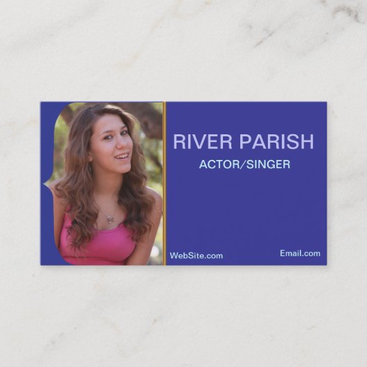 Carte de visite modèle de Headshot (Devant)