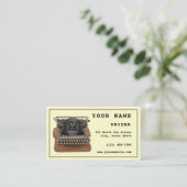 Carte De Visite Modèle de la machine à écrire d'antiquité (Debout devant)