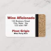 Carte De Visite Modèle de la photographie de la frontière du liège (Devant)