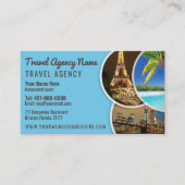 Carte de visite Modèle de l'agent de voyage (Devant)