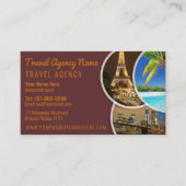 Carte de visite Modèle de l'agent de voyage (Devant)