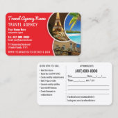 Carte de visite Modèle de l'agent de voyage (Devant / Derrière)