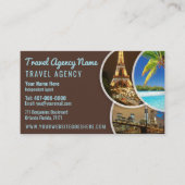 Carte De Visite Modèle de l'agent de voyage (Devant)