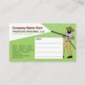 Carte de visite Modèle de lavage et de nettoyage s (Dos)