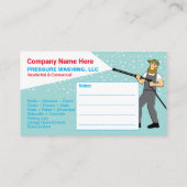 Carte de visite Modèle de lavage et de nettoyage s (Dos)