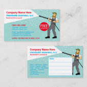 Carte de visite Modèle de lavage et de nettoyage s (Devant / Derrière)