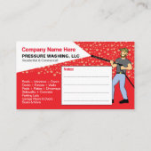 Carte de visite Modèle de lavage et de nettoyage s (Dos)