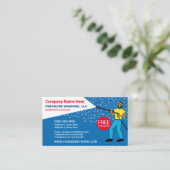 Carte de visite Modèle de lavage et de nettoyage s (Debout devant)