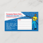 Carte de visite Modèle de lavage et de nettoyage s (Dos)