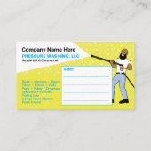 Carte de visite Modèle de lavage et de nettoyage s (Dos)