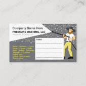 Carte de visite Modèle de lavage et de nettoyage s (Dos)