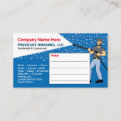 Carte de visite Modèle de lavage et de nettoyage s (Dos)