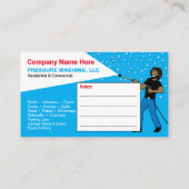 Carte De Visite Modèle de lavage et de nettoyage sous pression (Dos)