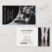 Carte De Visite Modèle de l'instructeur professionnel Dance Studio (Devant / Derrière)