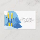 Carte De Visite Modèle de location de ski (Dos)