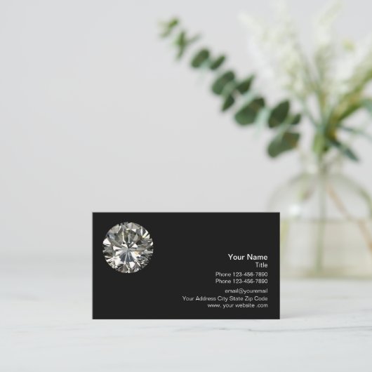 Carte De Visite Modèle de logo de diamant (Debout devant)