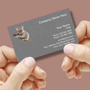 Carte De Visite Modèle de logo de koala