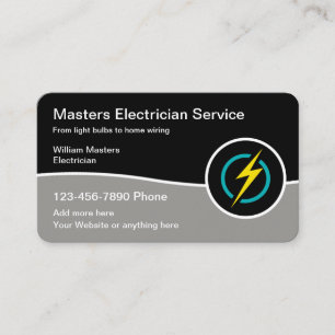 Carte De Visite Modèle de logo de service d'électricien moderne