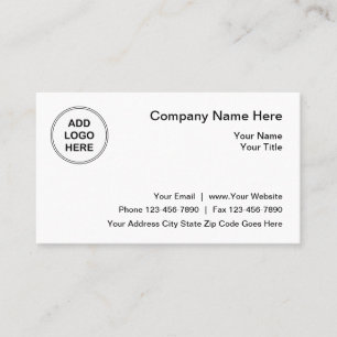 Carte De Visite Modèle de logo d'entreprise simple
