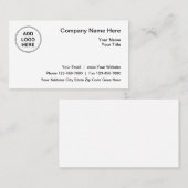 Carte De Visite Modèle de logo d'entreprise simple (Devant / Derrière)