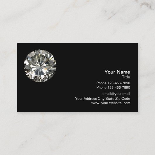 Carte De Visite Modèle de logo diamant (Devant)