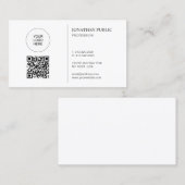 Carte De Visite Modèle de logo et de code QR moderne Connectez-vou (Devant / Derrière)