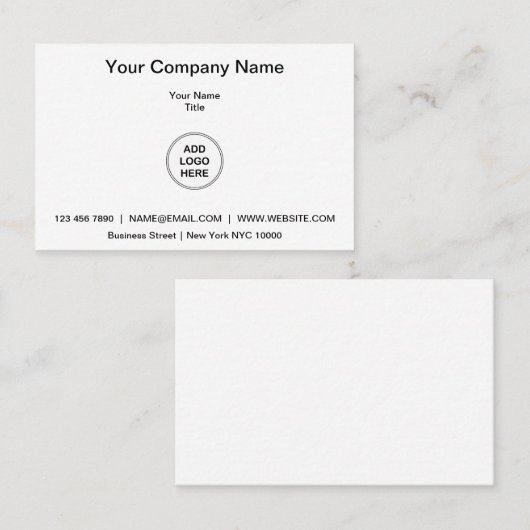 Carte De Visite Modèle de logo européen (Devant / Derrière)