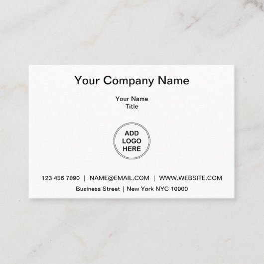 Carte De Visite Modèle de logo européen (Devant)