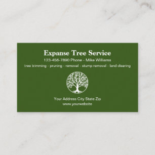 Carte De Visite Modèle de logo moderne pour service d'arbre