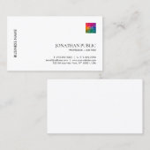 Carte De Visite Modèle de logo personnalisé professionnel élégant (Devant / Derrière)