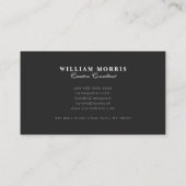 Carte De Visite Modèle de logo QR Code élégant et sombre (Dos)