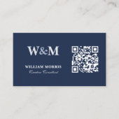 Carte De Visite Modèle de logo QR Code élégant pour entreprise (Devant)