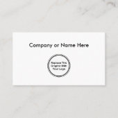 Carte De Visite Modèle de logo simple (Devant)