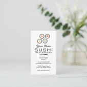 Carte De Visite Modèle de logo simple pour restaurant de sushi per (Debout devant)