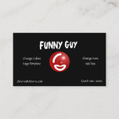 Carte De Visite Modèle de logos comiques (Devant)