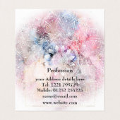 Carte De Visite Modèle de mandala blanc blanc Whimsical (Intérieur déplié)