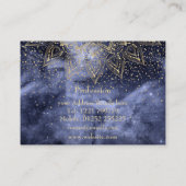 Carte De Visite modèle de mandala en or blanc confetti (Dos)