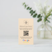 Carte De Visite Modèle de marketing de critique client de code QR (Debout devant)