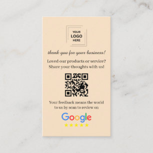 Carte De Visite Modèle de marketing de critique client de code QR