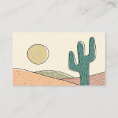 Carte De Visite Modèle de Merci Retro Desert Cactus (Dos)