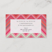 Carte De Visite Modèle de mode de coiffeur de motif de Chevron (Dos)