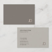 Carte De Visite Modèle de monogramme moderne de couleurs élégantes (Devant / Derrière)