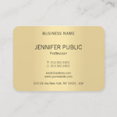 Carte De Visite Modèle de Monogramme Or Élégant Personnalisé (Dos)